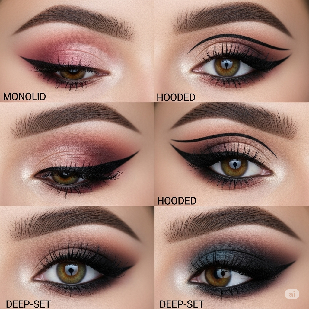 makeup for different eye shapes, shape-based makeup
