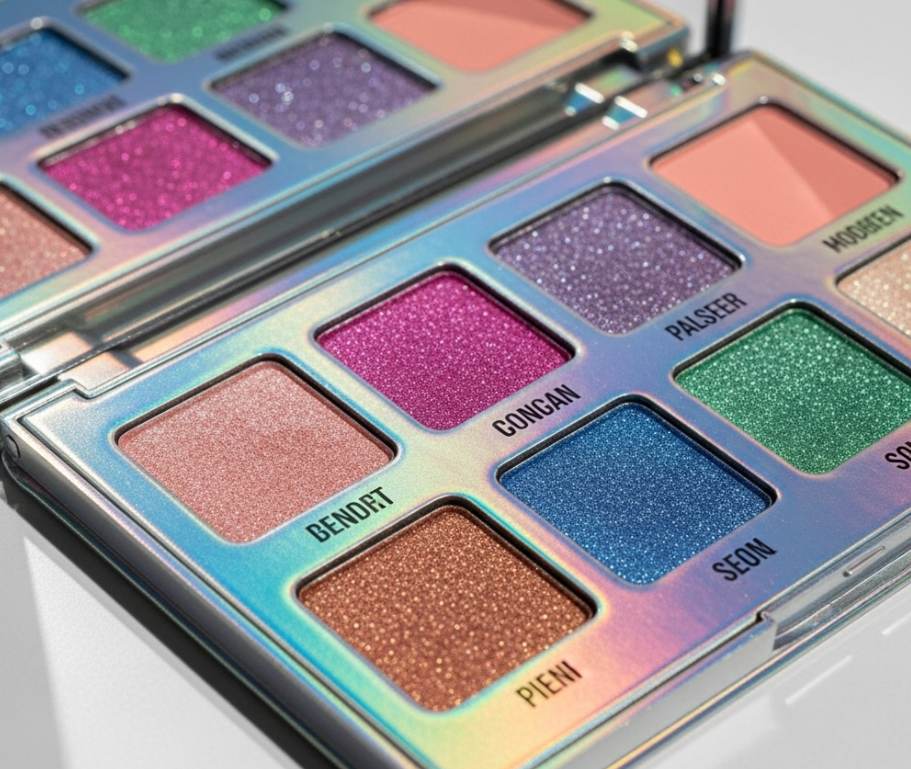 eyeshadow palette unboxing, packaging animation