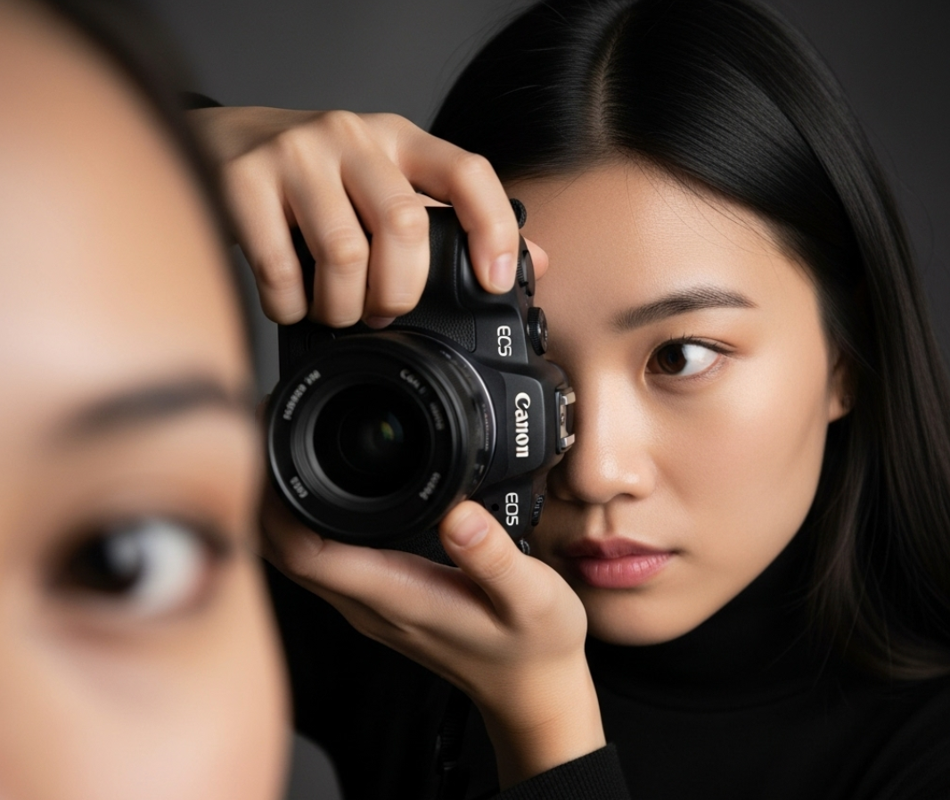 eye contact beauty reels, blink-first content strategy